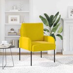 vidaXL Canapés avec coussin 55cm Jaune Contreplaqué