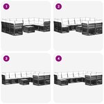 vidaXL Ensemble de canapé de jardin 10 Pièces Beige polyrotin