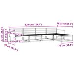vidaXL Ensemble de canapés d'extérieur 5 pc Naturel