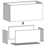 vidaXL Jardinière argenté 62x30x29 cm acier inoxydable