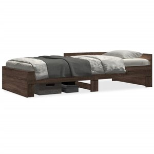 vidaXL Cadre de lit sans matelas chêne marron 90x190cm bois ingénierie