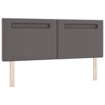 vidaXL Cadre de lit avec matelas Gris 160 x 200 cm Faux cuir