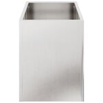 vidaXL Cache-pot de jardin Argent 50 x 32 x 40 cm Acier inoxydable