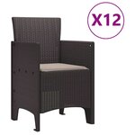 vidaXL Ensemble de salle à manger pour jardin 13 Pièces Marron