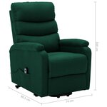 vidaXL Fauteuil Vert foncé Tissu