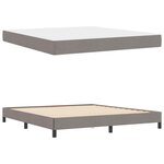 vidaXL Lit à ressorts avec matelas Taupe 180 x 200 cm tissu