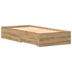 lit vidaXL Artisan Chêne 90x200 cm Bois d'ingénierie