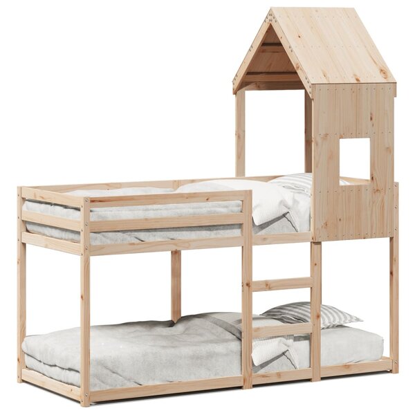 vidaXL Lit superposé sans matelas 80x200 cm bois de pin massif