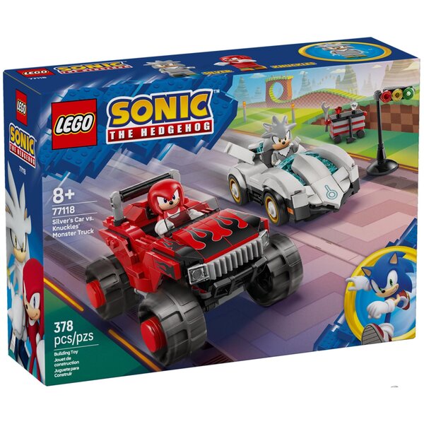 LEGO Sonic the Hedgehog 77118 - Voiture de Silver contre Monster Truck de Knuckles