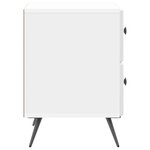 vidaXL Cabinet de chevet 2 Pièces Blanc brillant 43 x 34 5 x 47 5 cm