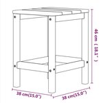 vidaXL Table de jardin Adirondack Marron 38x38x46 cm PEHD