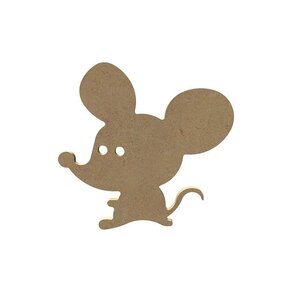 Souris en bois MDF à décorer - 15 x 14 cm