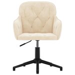 vidaXL Chaises pivotantes à manger lot de 2 Crème Velours