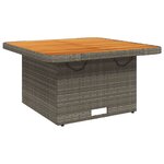 vidaXL Ensemble à manger de jardin 3 Pièces coussins gris résine tressée