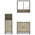 vidaXL Ensemble de meubles de salle de bain 3 Pièces chêne sonoma