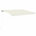 vidaXL Auvent rétractable automatique 400x350 cm Crème