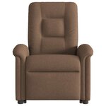 vidaXL Fauteuil inclinable de massage électrique Marron Tissu