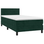 vidaXL Sommier à lattes de lit et matelas Vert foncé 80x200 cm Velours