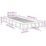 vidaXL Cadre de lit sans matelas noir 90x190 cm