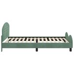 vidaXL Cadre de lit pour enfants avec tête de lit Vert Mer 90 x 190 cm