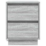 vidaXL Cabinet de chevet Gris 39 x 34 5 x 50 cm Bois d'ingénierie