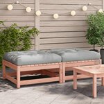 vidaXL Repose-pieds de jardin avec coussins 2 Pièces bois massif douglas