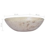 vidaXL Lavabo Crème 53x40x15 cm Marbre