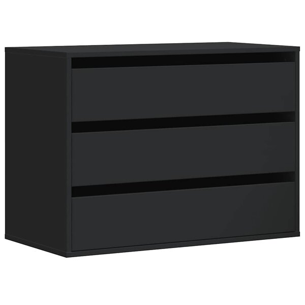 vidaXL Commode d'angle noir 80x41x58 cm bois d'ingénierie