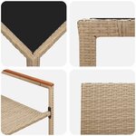 vidaXL Ensemble de salle à manger pour jardin 5 Pièces Beige