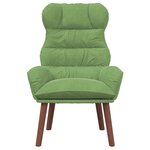vidaXL Fauteuil Relaxant en Velours Vert Clair