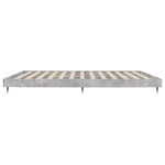 vidaXL Cadre de lit sans matelas gris béton 200x200 cm