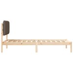 vidaXL Cadre de lit avec tête de lit rembourrée Taupe 80 x 200 cm