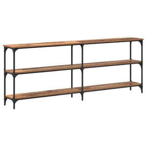 vidaXL Table console avec étagère Bois Ancien 200 x 29 x 75 cm