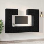 vidaXL Ensemble meuble TV 7 Pièces Chêne noir Bois d'ingénierie