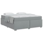 vidaXL Cadre de lit Gris clair 180 x 200 cm tissu