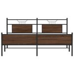 vidaXL Cadre de lit en métal sans matelas chêne marron 183x213 cm