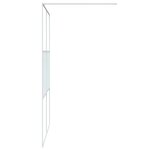 vidaXL Paroi de douche Blanc 140x195 cm Verre ESG transparent