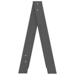 vidaXL Tabourets 2 Pièces Gris 40x40x75 cm Bois massif de pin