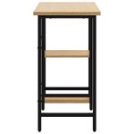 vidaXL Bureau d'ordinateur Noir et chêne clair 80x40x72cm MDF et métal