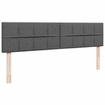 vidaXL Lit ottoman avec matelas et LED Gris foncé 180x200 cm tissu