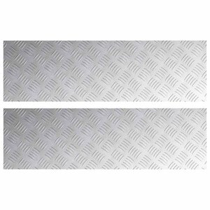 vidaXL Plaques à damier 2 Pièces Argent 100 x 30 cm Aluminium