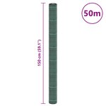 vidaXL Membrane anti-mauvaises herbes vert 1 5x50 m PP