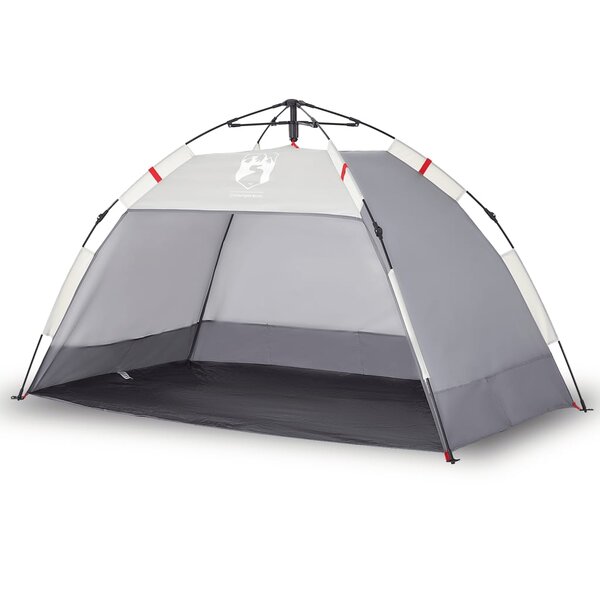vidaXL Tente de plage 2 personnes gris libération rapide imperméable