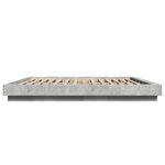vidaXL Cadre de lit sans matelas gris béton 180x200 cm