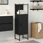 vidaXL Cabinet de salle de bain Chêne noir 33 x 33 x 120 5 cm