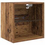 vidaXL Unités murales TV avec LED 5 Pièces Bois Ancien Bois d'ingénierie