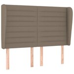 vidaXL Sommier à lattes de lit avec matelas Taupe 140x200 cm Tissu