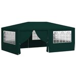 vidaXL Tente de réception avec parois latérales 4x6 m Vert 90 g/m²