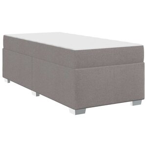 vidaXL Cadre de lit avec matelas Taupe 90 x 200 cm tissu