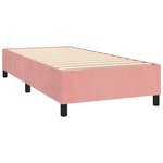 vidaXL Cadre de lit Rose 90x190 cm Velours